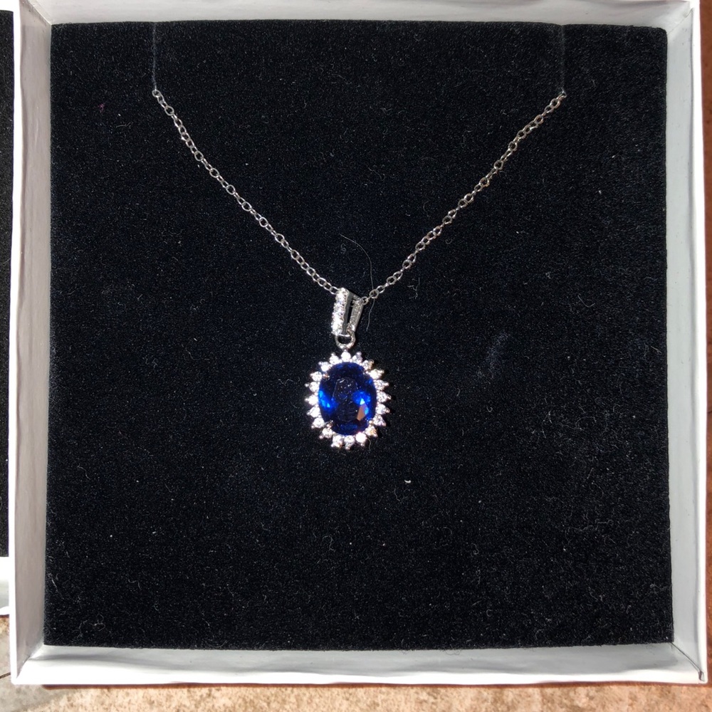 Blue sapphire necklace